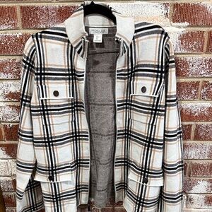 Rachel Zoe Women's Light Academia Plaid Blazer Size L Professor Twee Classic